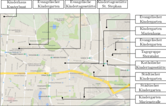  Map with external labels and L-shaped leaders.
