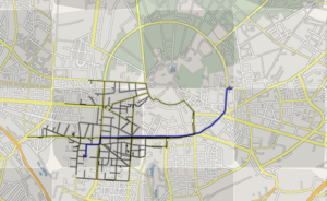 Suchraum des Arcflag-Algorithmus von Möhring et al.