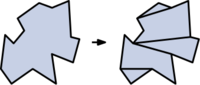 Partitioning a polygon into monotone pieces.