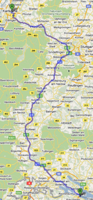  Google Maps Karlsruhe - Konstanz